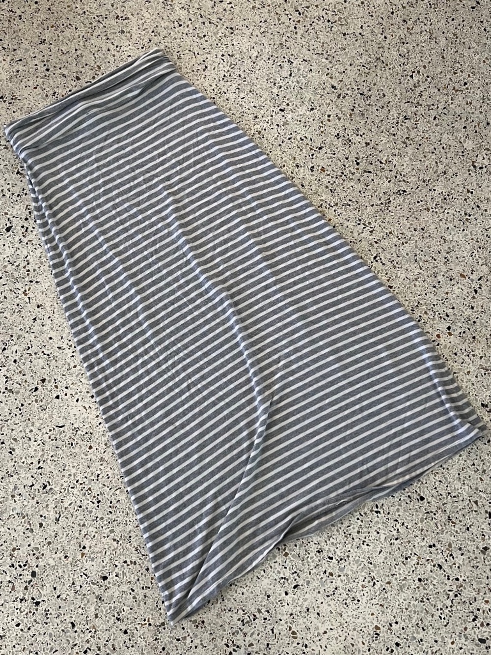J.Crew white gray striped maxi skirt size xs